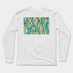 Bookshelves, abstract illusrtation of vertical bars Long Sleeve T-Shirt